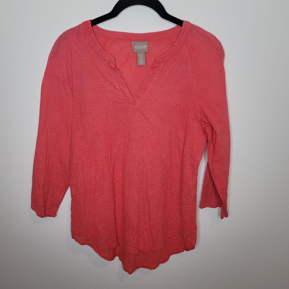 Chico's Blouse Womens 0 (Small)